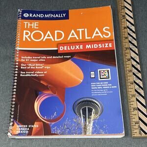 2012 Rand McNally Road Atlas Deluxe Midsize With Travel Info And 81 City Maps
